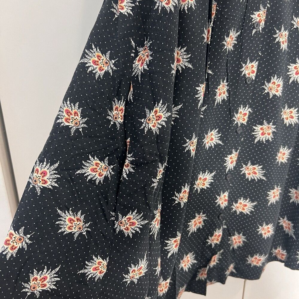 Denim Supply Ralph Lauren Babydoll‎ Dress Size XS  Floral Grunge Pockets V Neck - Picture 4 of 7